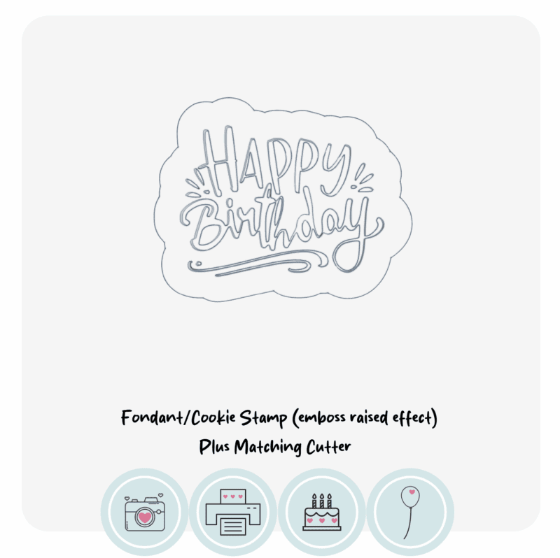 Fun Happy Birthday Stamp and cutter